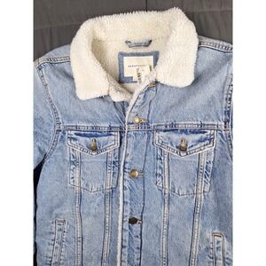 New Aeropostale denim‎ jacket sherpa lined jean jacket blue size Small
